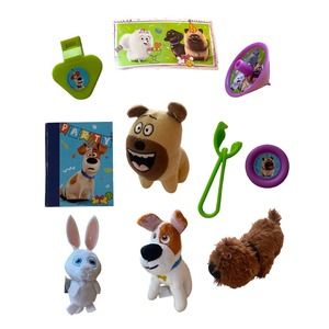 Secret Life Of Pets Plush Duke Max Mel Snowball Stuffed Animals Games Toy Set